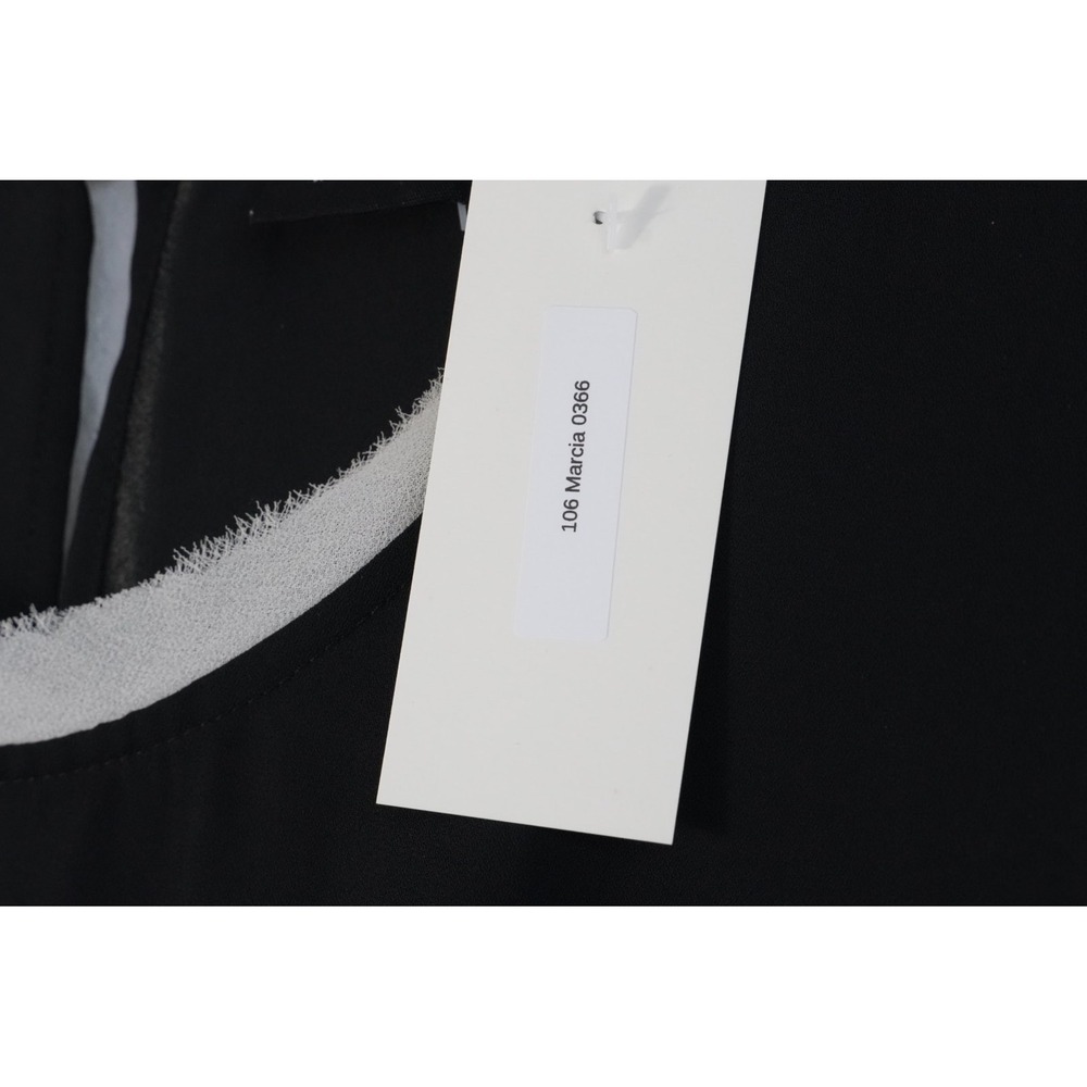 Who What Wear Womens Sleeveless Layered‎ Blouse Black White Medium Keyhole Back - Picture 9 of 9